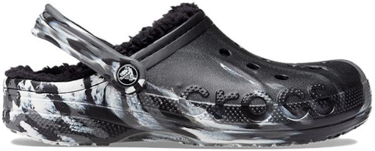 Crocs Baya Lined Marbled Clogs 'Negro Plata' 208333-0C4 Order Crocs Baya Lined Marbled Clogs 'Negro Plata' 208333-0C4