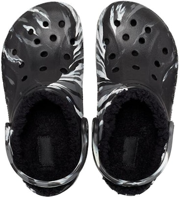 Crocs Baya Lined Marbled Clogs 'Black Silver' 208333-0C4 Lookbook Crocs Baya Lined Marbled Clogs 'Black Silver' 208333-0C4