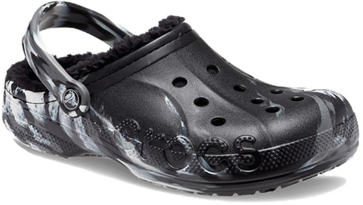 Crocs Baya Lined Marbled Clogs 'Black Silver' 208333-0C4 Lookbook Crocs Baya Lined Marbled Clogs 'Black Silver' 208333-0C4