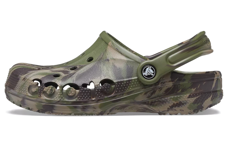 Crocs Baya Marble Fashion Outdoor Unisex Military Green Sandals 206935-3TC