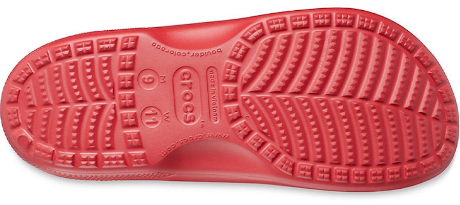 Crocs Baya 簡約休閒平底人字拖鞋 辣椒紅 Sizing Crocs Baya 簡約休閒平底人字拖鞋 辣椒紅