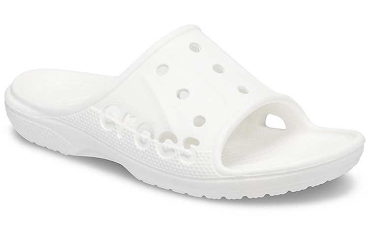 Lookbook Crocs Baya 簡約休閒一字型涼拖鞋 白色