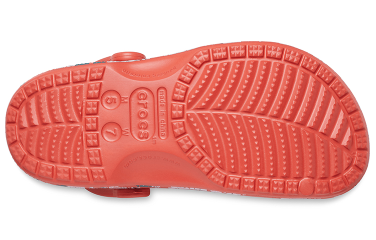 Sizing Crocs Baya Saisonale Bedruckte Clogs ''Spicy Orange White'' 206230-82Z