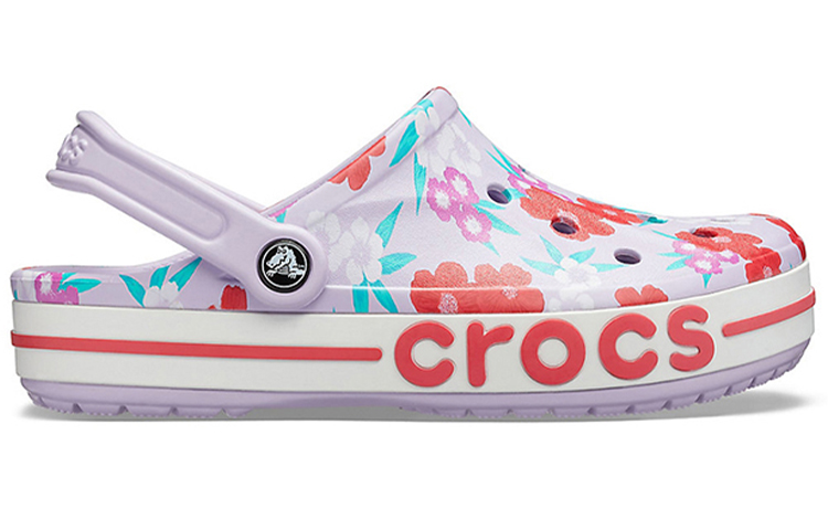 Order Crocs Bayaband 'Ungu Muda Motif Bunga' 205840-5PF