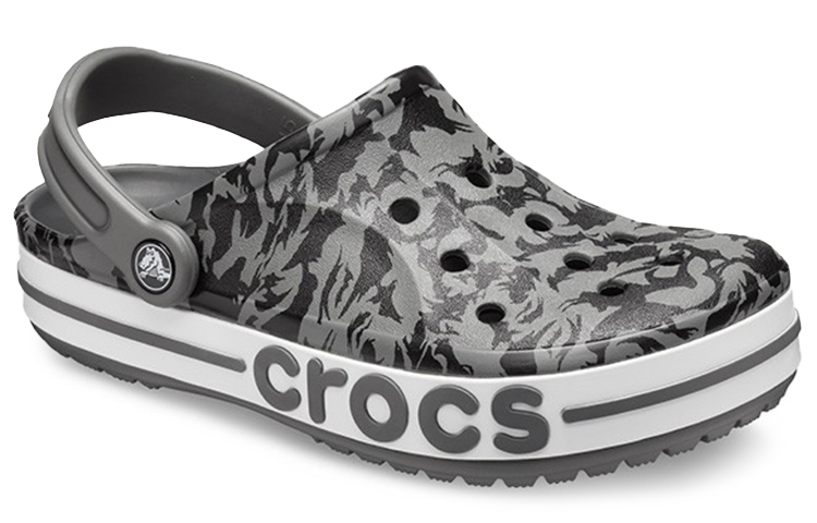 Lookbook Crocs Bayaband 灰黑色沙滩凉鞋 206232-0DY