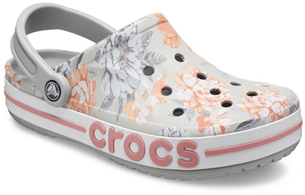 Crocs Bayaband 花卉沙滩凉鞋 浅灰色 206232-0GN Order Crocs Bayaband 花卉沙滩凉鞋 浅灰色 206232-0GN
