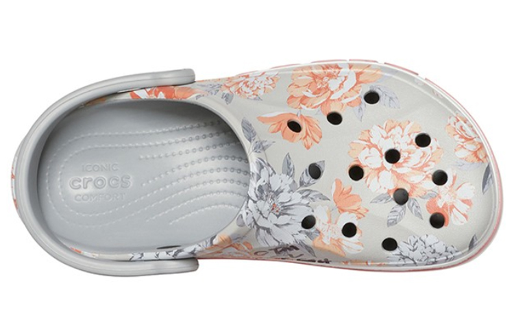 Lookbook Crocs Bayaband 花卉沙滩凉鞋 浅灰色 206232-0GN