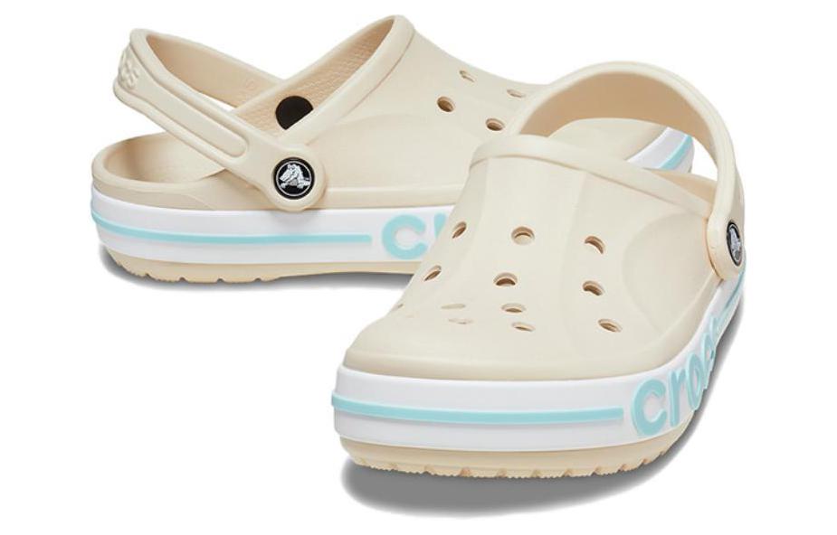 Shop Crocs Bayaband 洞洞鞋 ''米色蓝色'' 205089-1LI