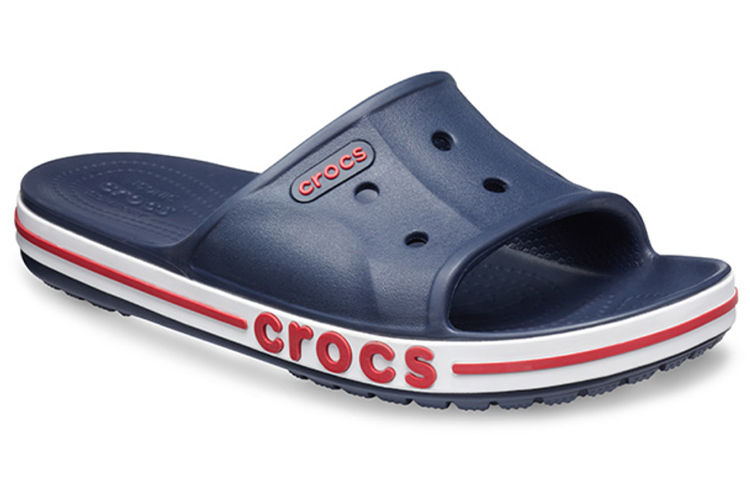 Lookbook Crocs Bayaband Clog Biru Putih Merah Unisex Selipar 205392-4CC
