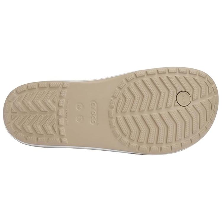 Purchase Crocs卡樂駕 舒適時尚 防磨防滑人字拖鞋 男女同款 米白