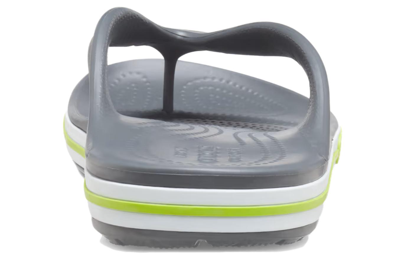 Purchase Crocs卡駱馳 圓頭平底徽標人字拖鞋 男女同款 灰綠色