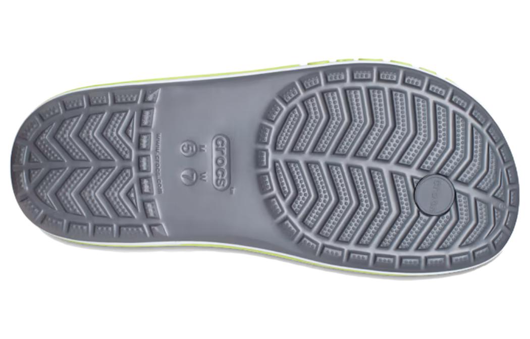 Details for Crocs卡駱馳 圓頭平底徽標人字拖鞋 男女同款 灰綠色