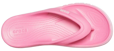 Shop Crocs Bayaband 人字拖鞋 鶴紅