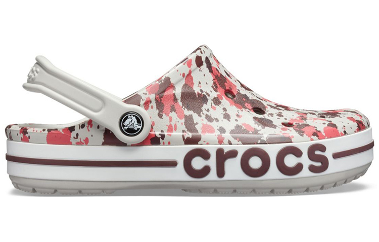 Crocs Bayaband Printed Classic Clogs 'White Brown Red' 圖 2
