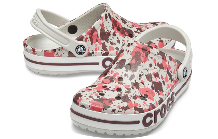 Crocs Bayaband Printed Classic Clogs 'White Brown Red' 圖 4