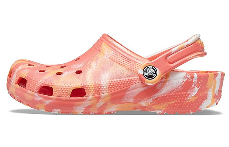 Crocs Beach Orange Marble Sandals 206867-6SN