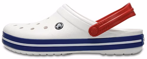 Crocs Beach Unisex White Blue Sandals 'White Blue' 11016-11I Crocs Beach Unisex White Blue Sandals 'White Blue' 11016-11I