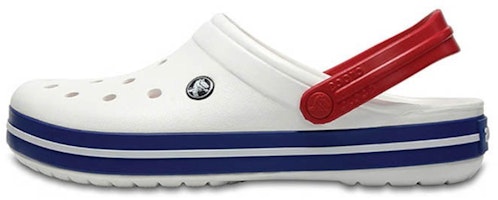 Crocs Beach Unisex White Blue Sandals 'White Blue' 11016-11I Crocs Beach Unisex White Blue Sandals 'White Blue' 11016-11I