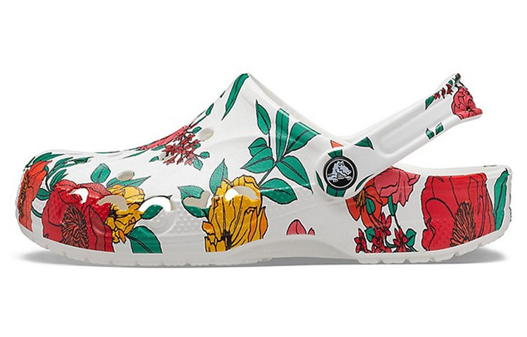 Crocs Beach White Flowers Sandals 'White Red Green' 206230-10D