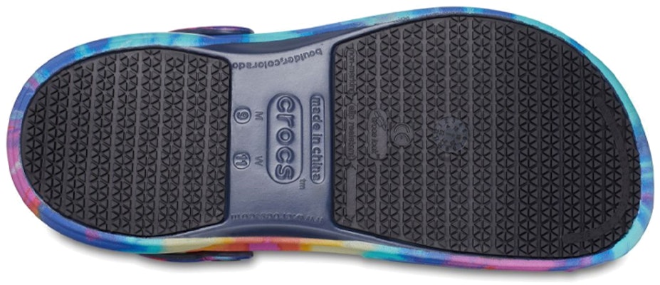 Crocs Bistro 圖案木屐 舒適輕便休閒涼鞋 海軍藍 Sizing Crocs Bistro 圖案木屐 舒適輕便休閒涼鞋 海軍藍
