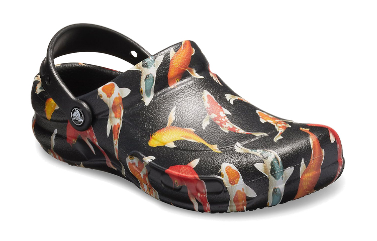 Lookbook Crocs Bistro Grafis Klom 'Hitam Multi' 204044-0S3