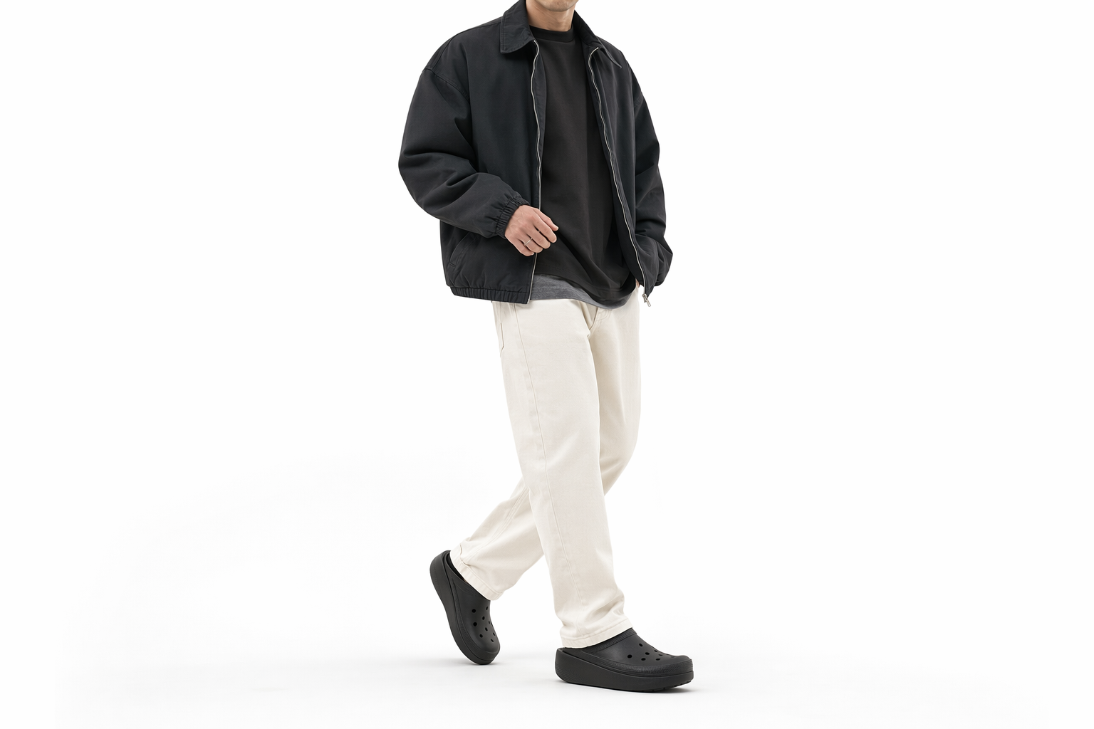 Order Crocs卡骆驰  圆头舒适洞洞鞋 男款 黑色