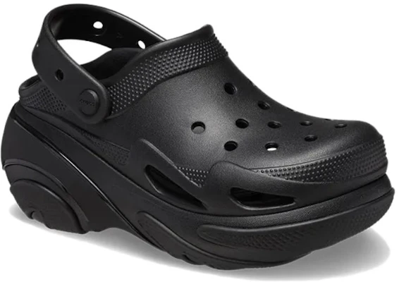 Crocs 泡沫厚底拖鞋“三重黑” 210061-0WC Shop Crocs 泡沫厚底拖鞋“三重黑” 210061-0WC