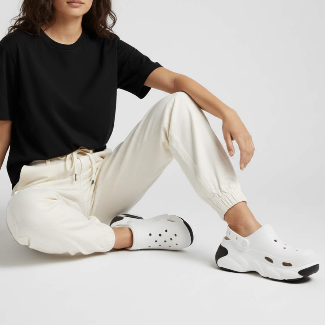 Order Crocs Bubble Crush Zueco Blanco Negro 210061-100