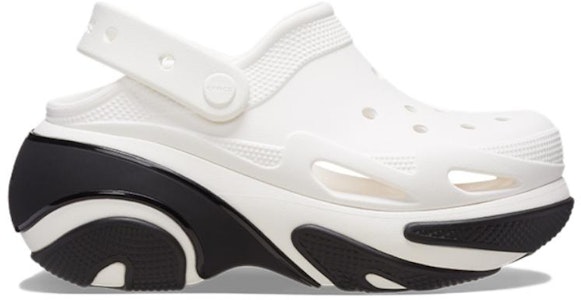 Crocs 泡泡厚底拖鞋 白黑配色 210061-100 Shop Crocs 泡泡厚底拖鞋 白黑配色 210061-100