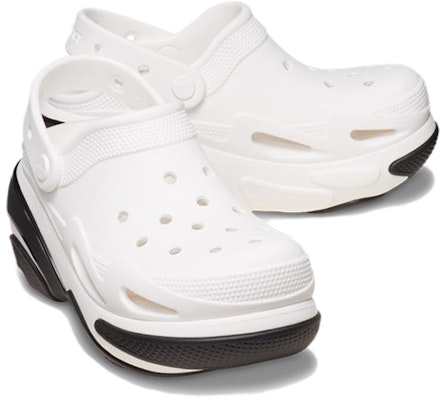 Crocs Bubble Crush Zueco Blanco Negro 210061-100 Shop Crocs Bubble Crush Zueco Blanco Negro 210061-100