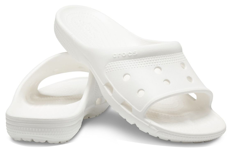 Shop Crocs CCrocs Classic Clog Casual Unisex White Slippers 205315-100
