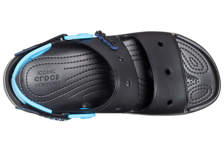 Shop Crocs卡駱馳 All-Terrain Sandal 輕盈舒適運動涼鞋 黑藍