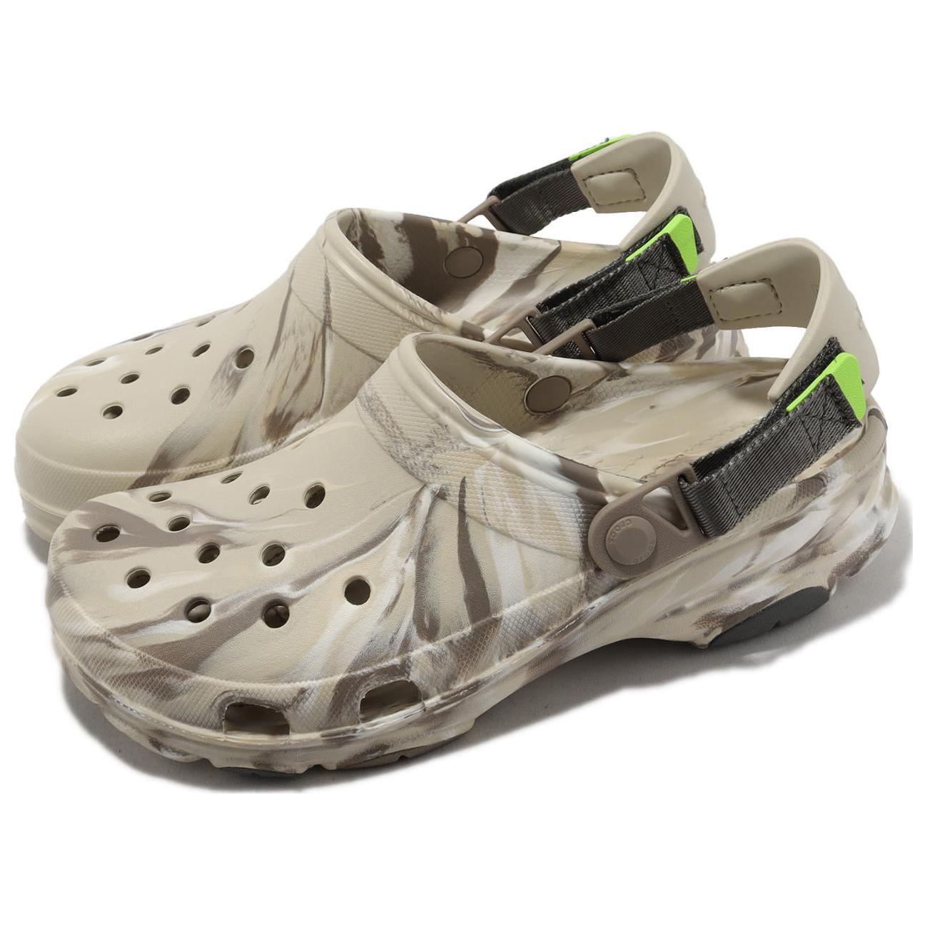 Lookbook Crocs经典全地形大理石拖鞋 '米色棕色' 207887-2Y3