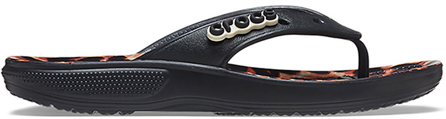 Crocs经典动物人字拖男女豹纹 '黑色豹纹' 207872-0CU Order Crocs经典动物人字拖男女豹纹 '黑色豹纹' 207872-0CU