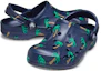 Shop Crocs经典Baya椰子树蓝色洞洞鞋 206230-410