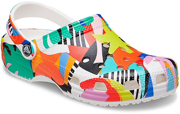 Crocs经典沙滩凉鞋 男女款 多彩白色 207849-94S Lookbook Crocs经典沙滩凉鞋 男女款 多彩白色 207849-94S
