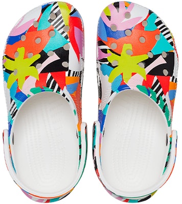 Crocs经典沙滩凉鞋 男女款 多彩白色 207849-94S Shop Crocs经典沙滩凉鞋 男女款 多彩白色 207849-94S