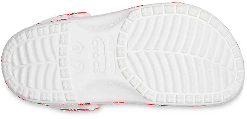 Crocs Classic Beach Sandals Unisex Red White 207849-1AZ Details for Crocs Classic Beach Sandals Unisex Red White 207849-1AZ