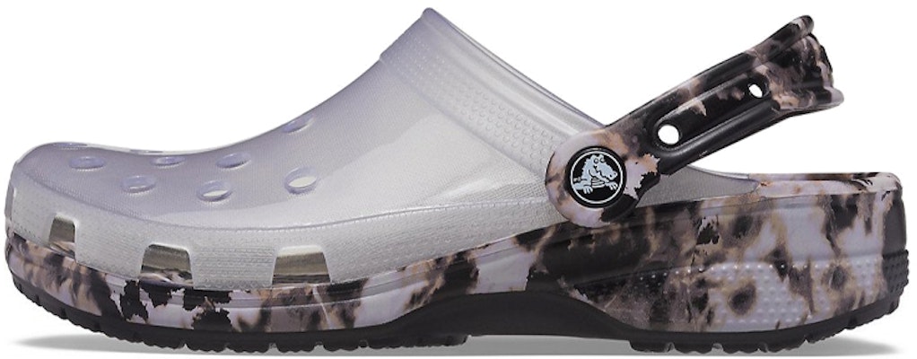 Crocs Classic Bleach Clogs 'Translucent Black White' 207333-001 Buy Crocs Classic Bleach Clogs 'Translucent Black White' 207333-001