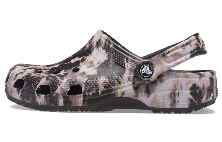 Crocs Classic Bleach Dye Clogs 'Black White' 207326-001