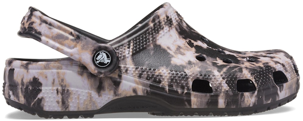 Crocs Classic Bleach Dye Clogs 'Black White' 207326-001 Order Crocs Classic Bleach Dye Clogs 'Black White' 207326-001