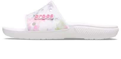 Crocs Classic Bleach Dye Slides 'White Pink' 207411-94S Crocs Classic Bleach Dye Slides 'White Pink' 207411-94S