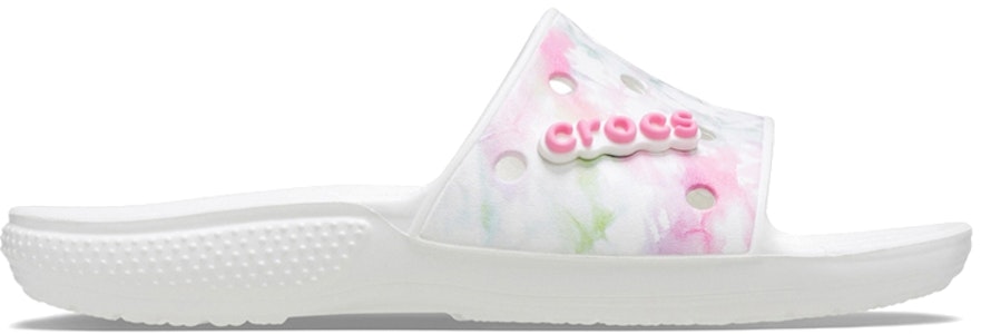 Crocs卡駱馳 舒適輕便漂染印花休閒拖鞋 白色 Order Crocs卡駱馳 舒適輕便漂染印花休閒拖鞋 白色