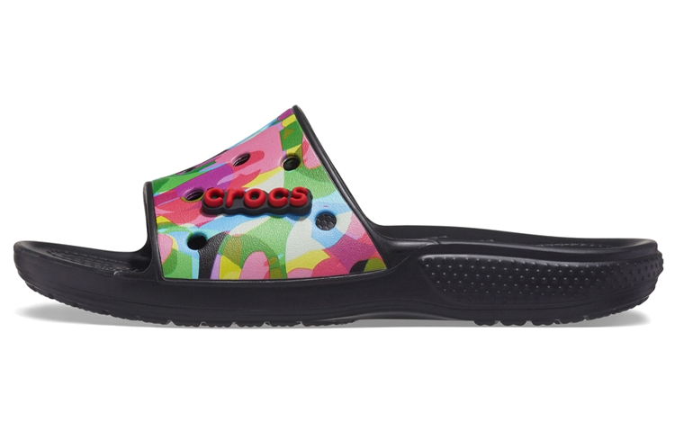 Buy Crocs Classic Bubble Block Slides 'Hitam Multi' 207408-0C4