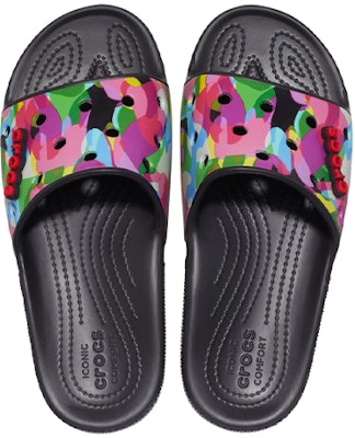 Crocs 舒適透氣 輕便泡泡迷彩圖樣拖鞋 黑色 Purchase Crocs 舒適透氣 輕便泡泡迷彩圖樣拖鞋 黑色
