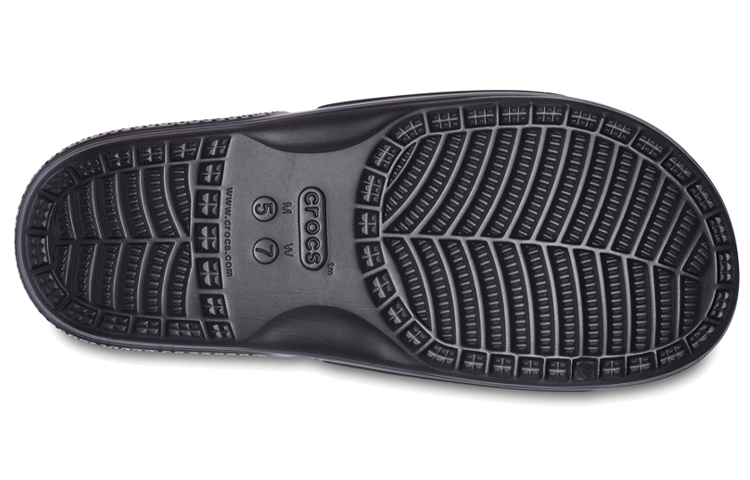 Sizing Crocs Classic Bubble Block Slides 'Hitam Multi' 207408-0C4