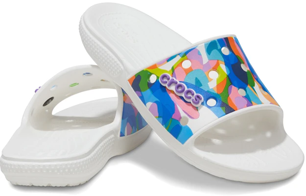 Selipar Crocs Classic Bubble Block 'Putih Multi' 207408-94S Shop Selipar Crocs Classic Bubble Block 'Putih Multi' 207408-94S
