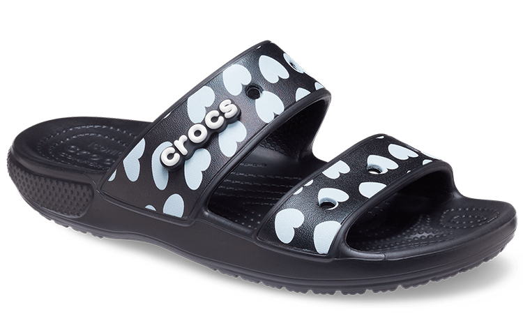 Lookbook Crocs经典时尚男女休闲黑蓝拖鞋 207680-066