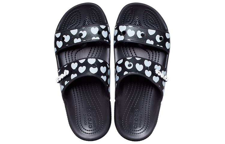 Purchase Crocs经典时尚男女休闲黑蓝拖鞋 207680-066