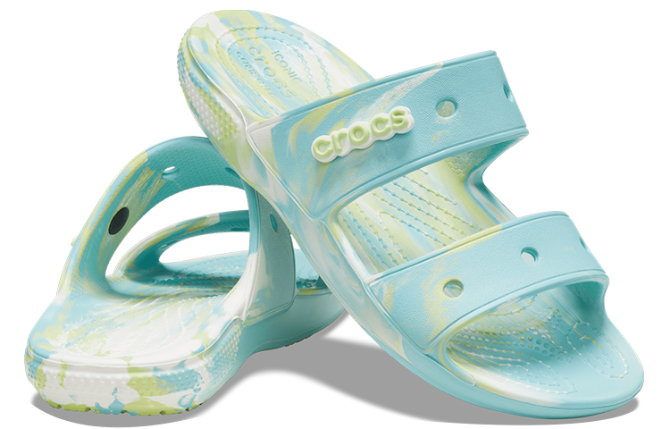 Crocs Classic Casual Fashion Unisex Blue Green Slippers 'Blue Green' 圖 4